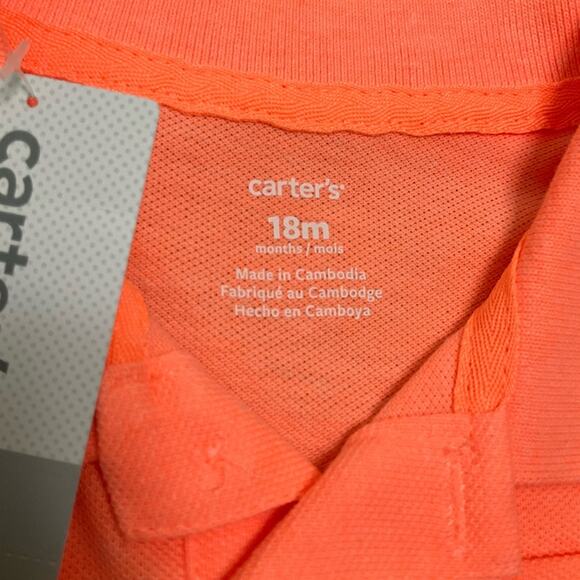 Carter's Boy’s Polo Romper Size 18 Month’s NWT - Picture 5 of 5